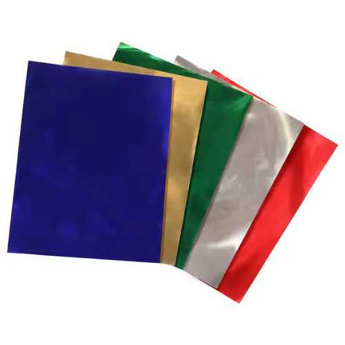 Feuilles d'aluminium pour emballage de tablette chocolat argenté