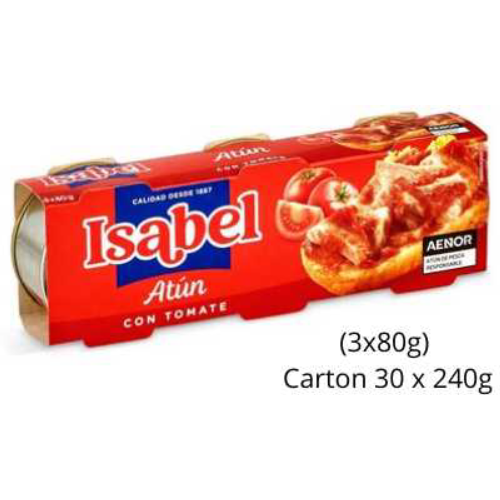 Thon à la sauce tomate Isabel Carton 30 pièces x 240g