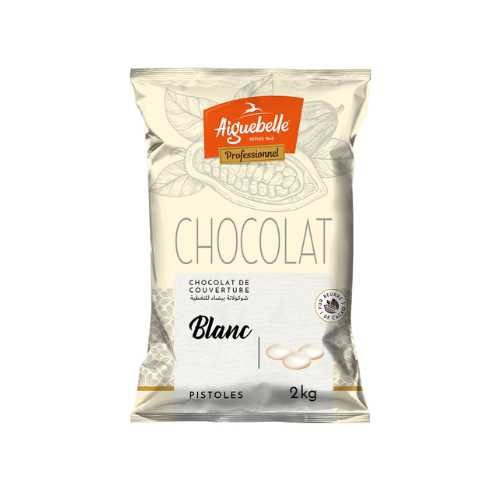 Chocolat de couverture Pistoles blanc Aiguebelle 2KG