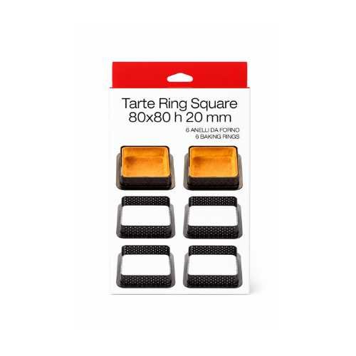 Tarte Ring Square 80x80 H20 mm – 6 pcs