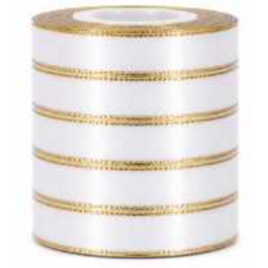 Ruban satin grand blanc