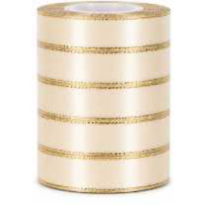 Ruban satin grand beige