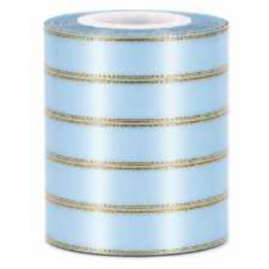 Ruban satin grand bleu ciel