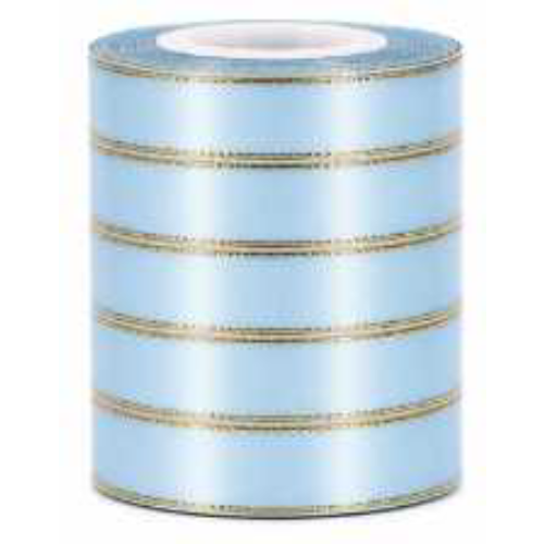 Ruban satin grand bleu ciel