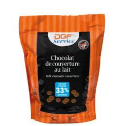 Chocolat de couverture Lait 33% DGF