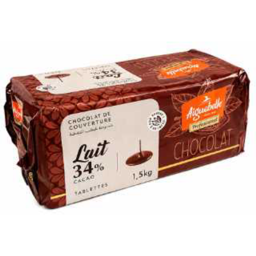 Chocolat de couverture Aiguebelle lait 1.5KG