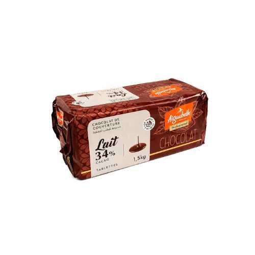 Chocolat de couverture Aiguebelle lait 1.5KG 1 carton (15pcs)