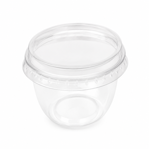 Pot Rond Transparent avec Couvercle (Natillas)