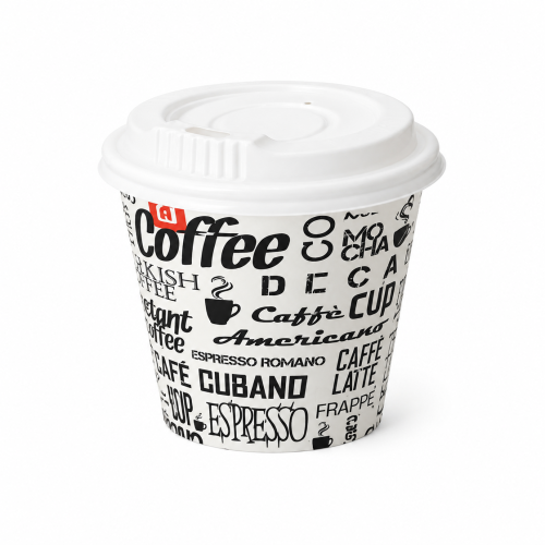Gobelet Café 240 ml avec Couvercle (8 oz) 1 Carton (50pcs)