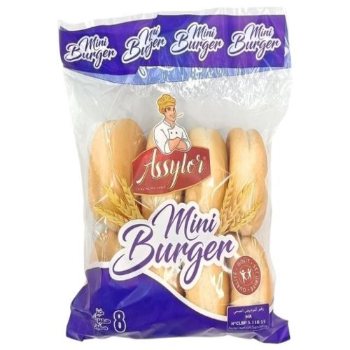 Pain Mini Burger Assylor 245g 8 pièces