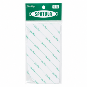 Spatule rectangulaire à bout arrondi blanche 5pcs