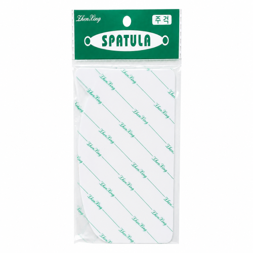 Spatule rectangulaire à bout arrondi blanche 5pcs