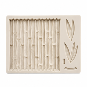Moule en silicone avec des motifs décor Bambou & Feuilles grand