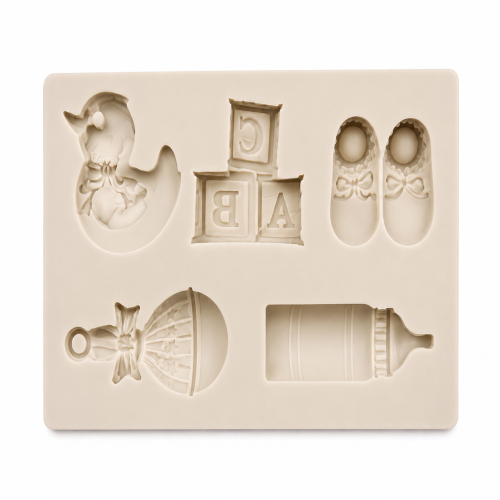 Moule en silicone avec des motifs Bébé & Naissance – 5 Motifs