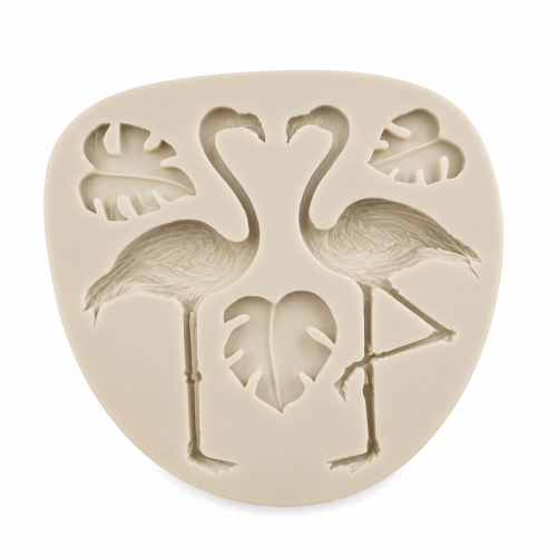 Moule en silicone avec des motifs Flamants Roses