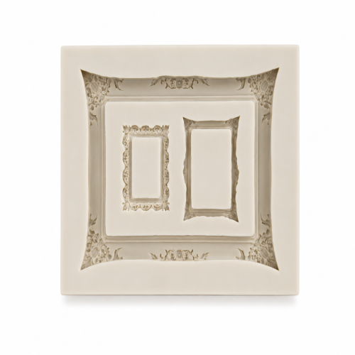 Moule en silicone avec motif Cadres Baroques – 3 Motifs