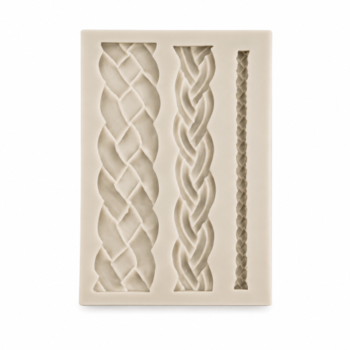 Moule en silicone avec motif Bordures Tressées – 3 Tailles