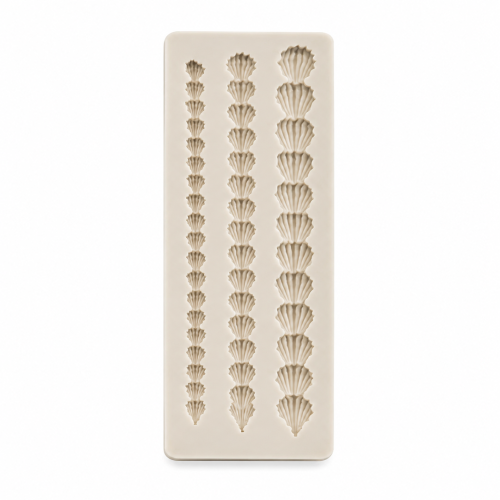 Moule en silicone avec motifs bordures Coquillages – 3 Tailles