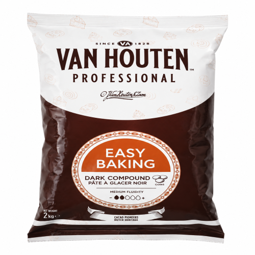 Pâte à glacer Pistoles Noir Van Houten 2KG