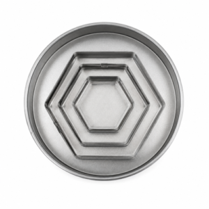 Ensemble d'emporte-pièces en forme hexagonaux