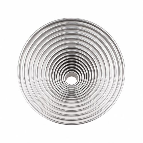 Ensemble de 14 emporte-pièces ronde inox (cookie cutters)