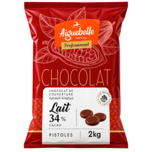 Chocolat de couverture Pistoles Lait 34% Aiguebelle 2KG